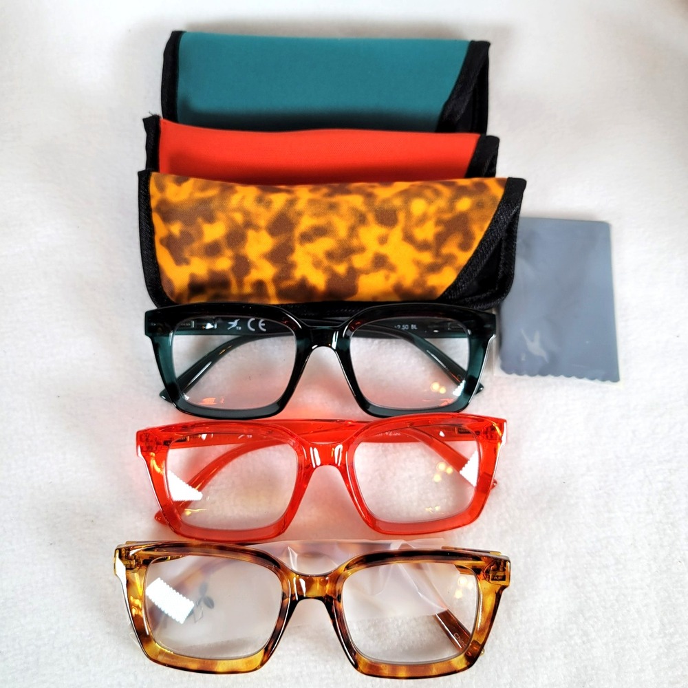 Hummingbird Womens Santa Fe Set Auto Tint Blue Light Sun Readers Bolds +2.50